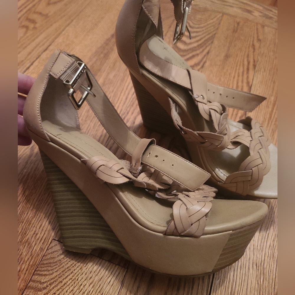 BCBG Nude Platform Shoes